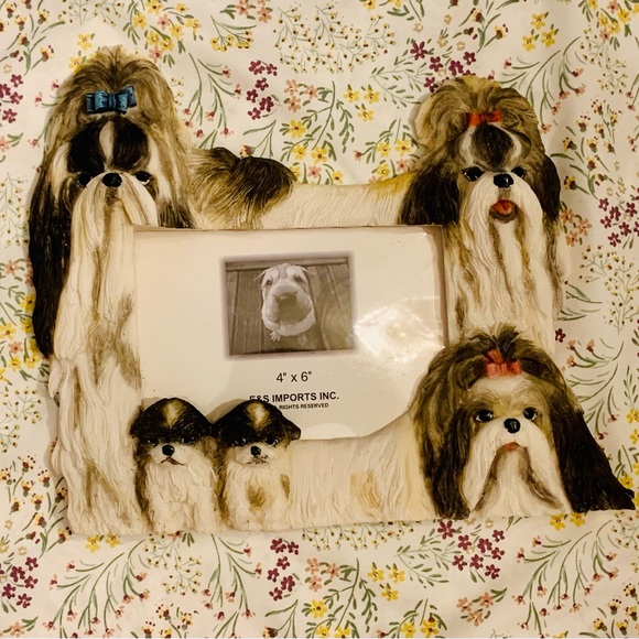 E & S Imports Shih Tzu Photo Frame Ceramic Resin - Picture 3 of 9